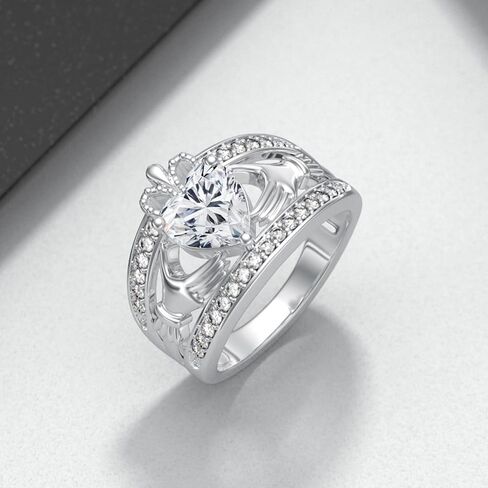 حلقات Claddagh للنساء 925 الجنيه الفضي الأيرلندي الايرلندي المشاركة في الذكرى السنوية in Kuwait