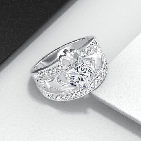 حلقات Claddagh للنساء 925 الجنيه الفضي الأيرلندي الايرلندي المشاركة في الذكرى السنوية in Kuwait