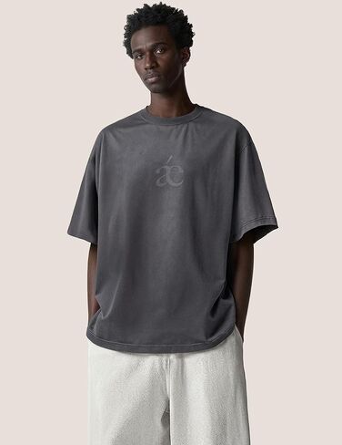 Aelfric Eden Mens Acid Wash T Shirts Oversized Heavyweight Cotton Vintage Tees Streetwear Casual Short Sleeve Tops in Saudi Arabia