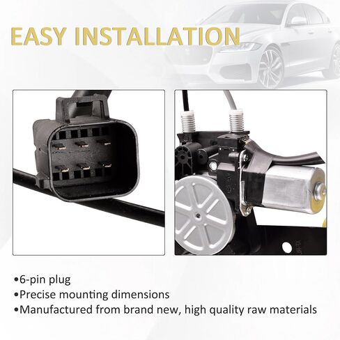 Rear Right Passenger Side Power Window Regulator with Motor Assembly Compatible for 2009-2015 Jaguar XF, 2010-2015 XFR, 2013-2015 XFR-S, Replacement C2Z26991 in Saudi Arabia