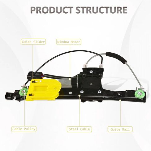 Rear Right Passenger Side Power Window Regulator with Motor Assembly Compatible for 2009-2015 Jaguar XF, 2010-2015 XFR, 2013-2015 XFR-S, Replacement C2Z26991 in Saudi Arabia