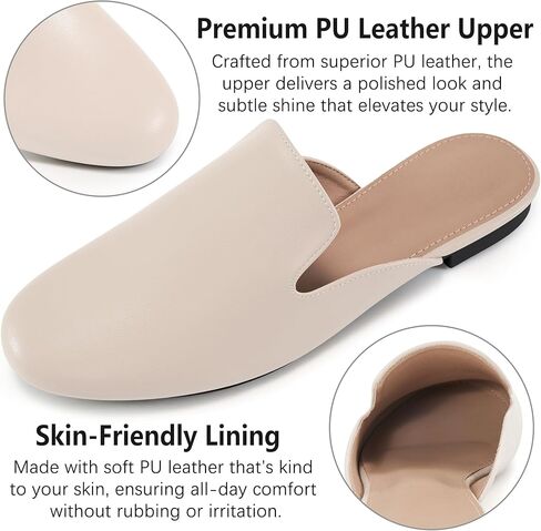 أحذية عمل البغال النسائية: فستان مريح أسود زلة على شقق للمشي في الهواء الطلق الداخلي in Kuwait