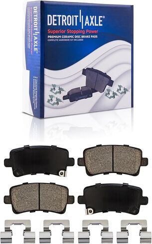 Detroit Axle - Brake Kit for Chevrolet Impala Malibu Buick LaCrosse Regal Replacement Drilled & Slotted Disc Brake Rotors Ceramic Brakes Pads : 12.64" inch Front & 12.4" inch VENTED Rear Rotor in Saudi Arabia