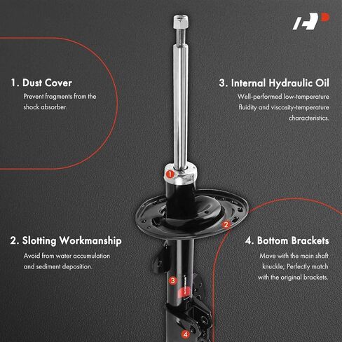 A-Premium Front Pair [2] Strut Assembly Compatible with Toyota Venza 2009-2016, Driver and Passenger Side in Saudi Arabia