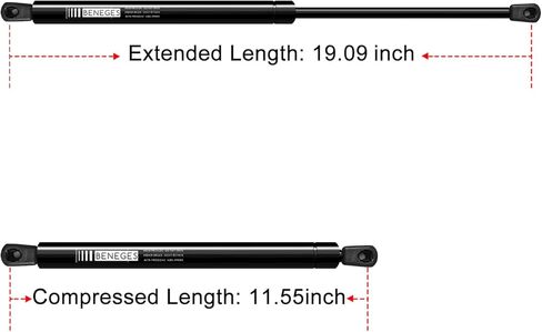 2PCs 4643 Trunk Lift Supports for Ford Mustang 1994-2004, for Panoz Esperante 2000-2007 Rear Hatch Liftgate Gas Charged Springs Struts Shocks Dampers SG304019 in Kuwait