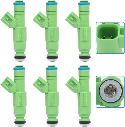Set of 6 Fuel Injector - Compatible with 2001-2003 for Chrysler Voyager 3.3L 2001-2007 for Dodge Grand Caravan 3.3L 2001-2007 for Dodge Caravan 3.3L- Replace Part 0280156007 in Saudi Arabia