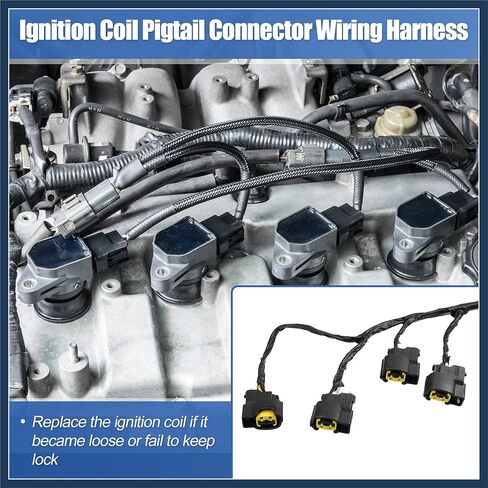Ignition Coil Wire Harness for Kia Rio 12-14 for Kia Soul 10-12 for Hyundai Veloster 12-14 27350-2B000 Ignition Coil Extension Wire Harness Ignition Coil Pigtail Connector End Stylish Design in Saudi Arabia