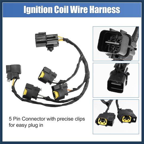 Ignition Coil Wire Harness for Kia Rio 12-14 for Kia Soul 10-12 for Hyundai Veloster 12-14 27350-2B000 Ignition Coil Extension Wire Harness Ignition Coil Pigtail Connector End Stylish Design in Saudi Arabia