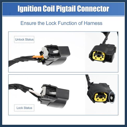 Ignition Coil Wire Harness for Kia Rio 12-14 for Kia Soul 10-12 for Hyundai Veloster 12-14 27350-2B000 Ignition Coil Extension Wire Harness Ignition Coil Pigtail Connector End Stylish Design in Saudi Arabia