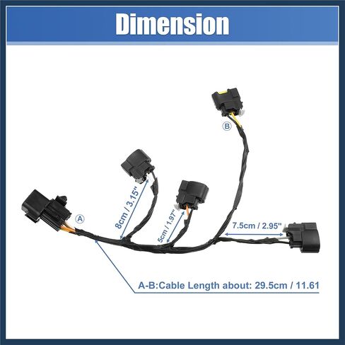 Ignition Coil Wire Harness for Kia Rio 12-14 for Kia Soul 10-12 for Hyundai Veloster 12-14 27350-2B000 Ignition Coil Extension Wire Harness Ignition Coil Pigtail Connector End Stylish Design in Saudi Arabia