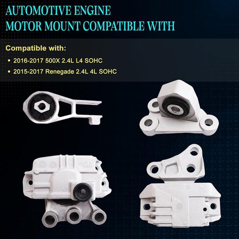 SHERXIBO Engine Motor Mount Compatible with 2016-2017 500X 2.4L L4 SOHC,2015-2017 Renegade 2.4L 4L,Replace for A5898 A3477 A5862 A20116 3487 3477 3576 3469 in Saudi Arabia