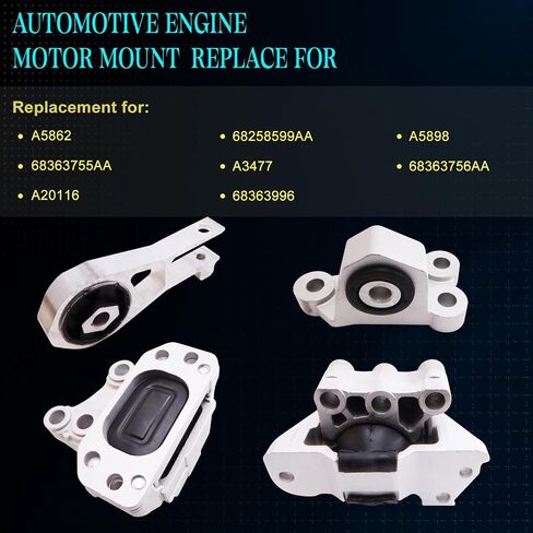 SHERXIBO Engine Motor Mount Compatible with 2016-2017 500X 2.4L L4 SOHC,2015-2017 Renegade 2.4L 4L,Replace for A5898 A3477 A5862 A20116 3487 3477 3576 3469 in Saudi Arabia