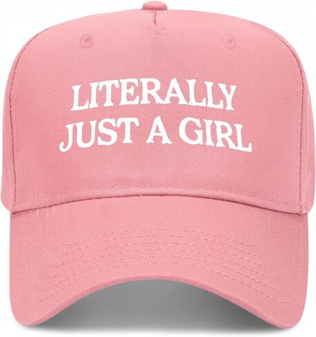 Literally Just A Girl Vintage Trucker Hat | Premium Snapback Baseball Hat for Men & Women in Saudi Arabia