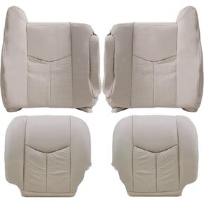 Secosautoparts Driver & Maptenger Bottom & Top Lean Back Back Back Microfiber Covers Covery Shale Light Neutral Tan #152 متوافق مع Cadillac Escalade Esv Escalade Ext 2003 2004 2005 in Kuwait