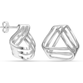 LeCalla 925 Sterling Silver Love Knot Stud Earrings for Women | Classic, Textured, Textured Celtic Knot Designs Studs Earring Jewelry Gift for Birthday, Anniversary & Special Occasions in Kuwait