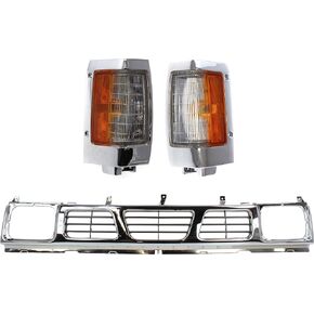 Garage-Pro Grille Assembly Kit Compatible With 1993-1994 Nissan D21, Fits 1995-1997 Nissan Pickup with Grille and Corner Light in Kuwait