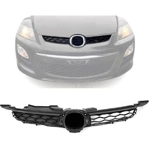 HECASA Front Lower Grille Compatible with 2010-2012 Mazda CX7 CX-7 Replacement for MA1036121 EH44501T0H Front Bumper Grill Lower Plastic Chrome Black+Silvery in Saudi Arabia