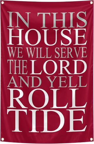 In This House Tapestry 2x3 Feet With 4 Brass Grommets.Indoor Outdoor Bedroom and College Dorm Wall Life Decoration Flag. in Saudi Arabia