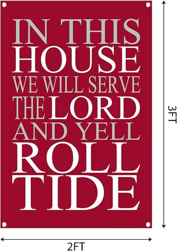 In This House Tapestry 2x3 Feet With 4 Brass Grommets.Indoor Outdoor Bedroom and College Dorm Wall Life Decoration Flag. in Saudi Arabia
