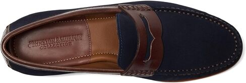 أحذية Johnston & Murphy Men's Baldwin Penny - أحذية لباس الرجال ، أحذية موكاسين جلدية ، أحذية لباس للرجال ، سرير قدم مطاطي متين ومرهف ، متسكع للرجال بنس in Saudi Arabia