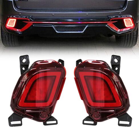 Rear Bumper Reflector Lights For Toyota Highlander 2015 2016 2017 2018 Tail light Driving Brake Light For Highlander Replacement LED Rear Fog Lamp in Kuwait