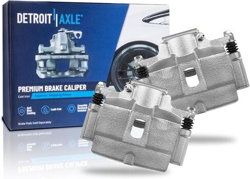 Detroit Axle-2pc الفرجار الأمامي الفرامل لعام 2015-2016 Chrysler 200 ، 2013-2016 الفرجار الفرامل Dodge Dart Dart مع استبدال الأقواس in Saudi Arabia
