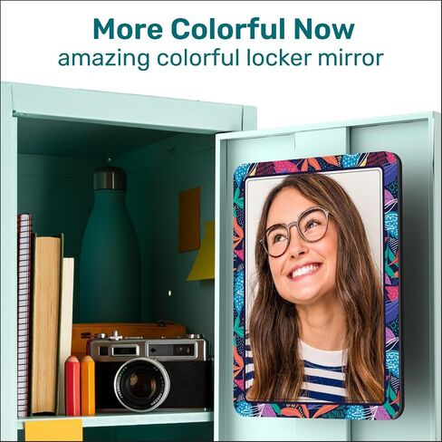 Locker Mirror Magnetic for School and Office, 100% Strong Magnetic Mirror for Locker, Amazing and Reliable Locker Accessories with Colorful Design, 1 Pack in Saudi Arabia