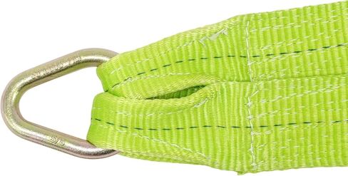 Mytee Products V Bridle Tow Strap 3" x 36" w/ 15" J Hook w/T-J Hooks, Hi VIZ/High Abrasion Green Webbing, 5400 lbs WLL | Recovery V-Strap w/Reinforced Webbing for Towing, Car Wrecker, Rollback in Saudi Arabia