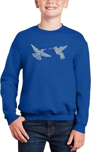 Hummingbirds - Boy's Word Art Crewneck Sweatshirt in Kuwait