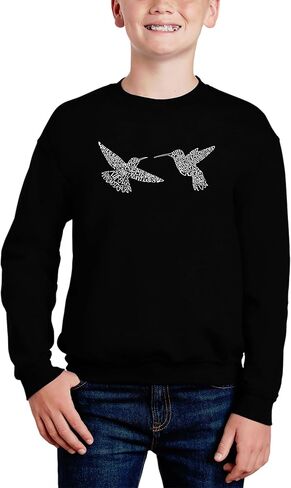 Hummingbirds - Boy's Word Art Crewneck Sweatshirt in Kuwait