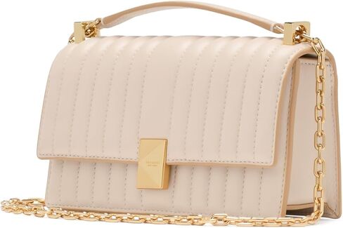Kate Spade New York Deco Leather Leather Mini Flap Chain Crossbody ، Pastry Pink in Kuwait