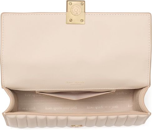Kate Spade New York Deco Leather Leather Mini Flap Chain Crossbody ، Pastry Pink in Kuwait
