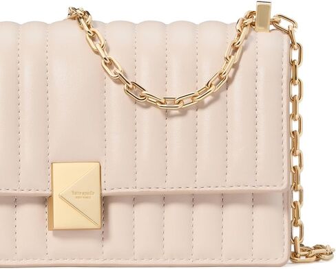 Kate Spade New York Deco Leather Leather Mini Flap Chain Crossbody ، Pastry Pink in Kuwait