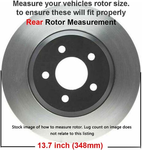 Detroit Axle - 6 Lugs Brake Kit for 12-20 Ford F-150 [with Manual Parking Brake] Ceramic Brakes Pads 2012 2013 2014 2015 2016 2017 2018 2019 2020: 13.78'' inch Front and 13.70'' inch Rear Brake Rotors in Saudi Arabia