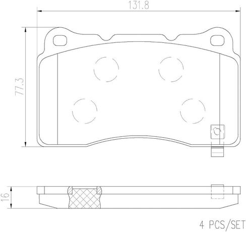 بريمبو p59079n وسادة فرامل القرص الأمامية الممتازة Cadillac/Hyundai/Opel/Tesla/Vauxhall OE# 23271117،13411116 in Kuwait