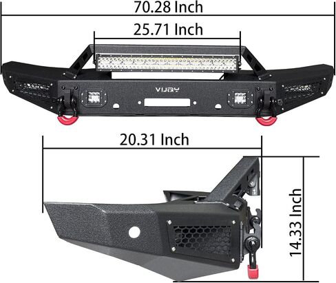 Bronco Front Bumper Rock Crawler Off Road Compatible with 2021 2022 2023 2024 2025 2026 Ford Bronco (Not fit Sports Version) in Saudi Arabia