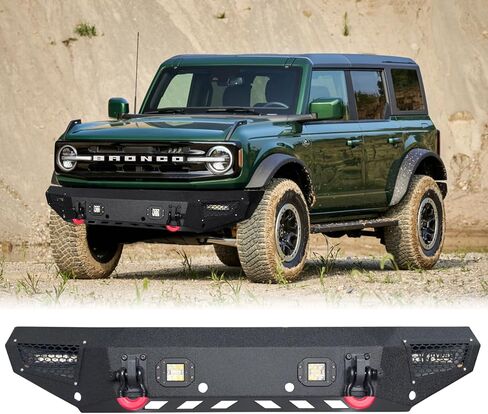 Bronco Front Pumper Rock Crawler Off Road متوافق مع 2021 2022 2023 2024 2025 2026 Ford Bronco (غير مناسب للإصدار الرياضي) in Kuwait