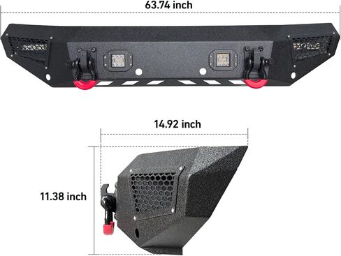 Bronco Front Pumper Rock Crawler Off Road متوافق مع 2021 2022 2023 2024 2025 2026 Ford Bronco (غير مناسب للإصدار الرياضي) in Kuwait