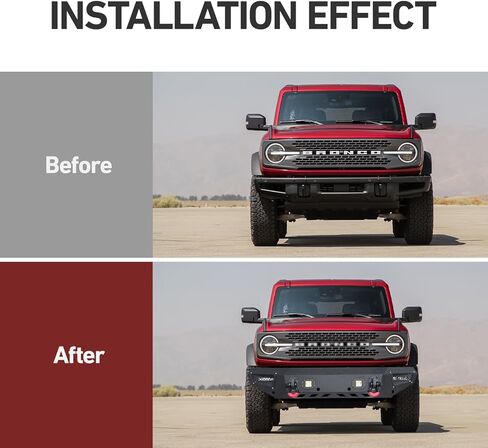 Bronco Front Pumper Rock Crawler Off Road متوافق مع 2021 2022 2023 2024 2025 2026 Ford Bronco (غير مناسب للإصدار الرياضي) in Kuwait