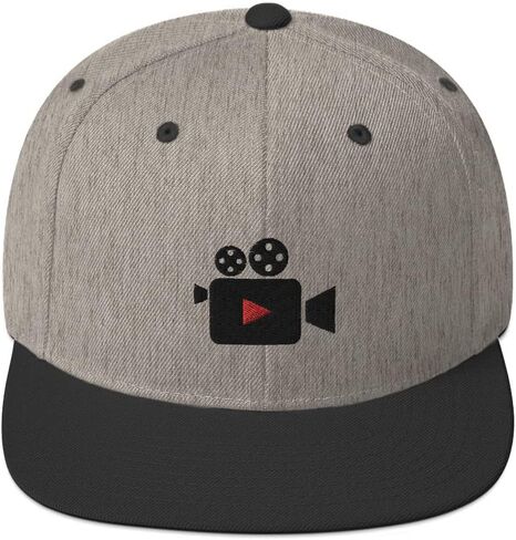 Filmmaker Hat, Cameraman Snapback, Video Camera Film Movie Set, Classy Wool Blend in Saudi Arabia