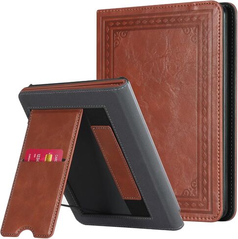 CoBak Case with Stand for Kindle Paperwhite 12th Gen 2024 Released (7") & Kindle Colorsoft Signature Edition - Durable PU Leather Cover with Auto Sleep Wake, Card Slot, Hand Strap Feature in Saudi Arabia