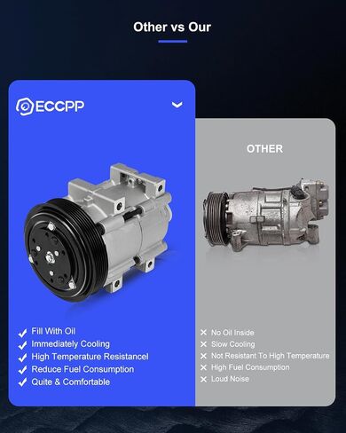ECCPP AC ضاغط التبريد السريع Ford Bronco لـ F-150 لـ F-250 لـ F-350 4.9L 1990 1991 1992 1993 1994 1995 Air Air Conditioning Compressor in Saudi Arabia