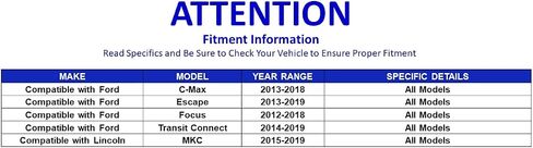 PartsW - 4 Pc Front Suspension Kit for 13-18 C-Max, 13-19 Escape, 12-18 Focus, 14-19 Transit Connect, 15-19 Lincoln MKC/Outer Tie Rod Ends & Stabilizer Sway Bar Links for Top Selling Models in Saudi Arabia