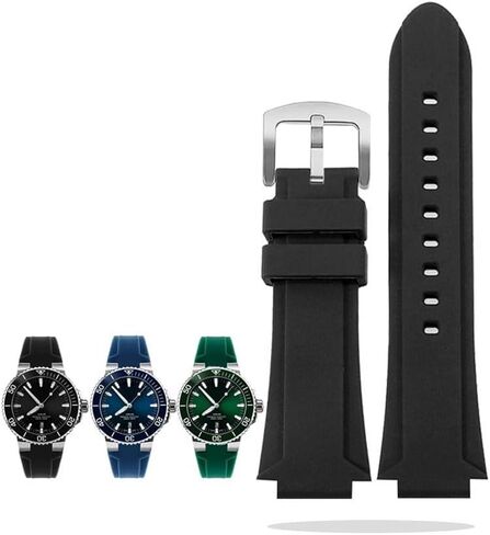 Protruding Notch Rubber Watch Chain For ORIS Diving 7730 7740 Men's Silicone Sports strap in Kuwait