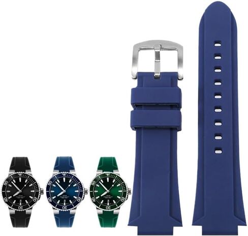Protruding Notch Rubber Watch Chain For ORIS Diving 7730 7740 Men's Silicone Sports strap in Kuwait