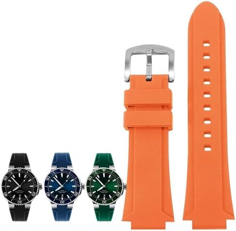 Protruding Notch Rubber Watch Chain For ORIS Diving 7730 7740 Men's Silicone Sports strap in Kuwait