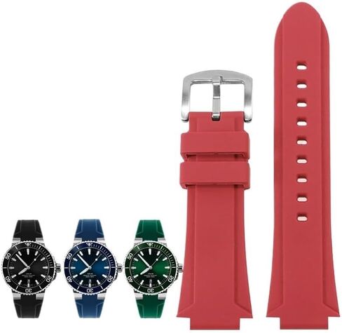 Protruding Notch Rubber Watch Chain For ORIS Diving 7730 7740 Men's Silicone Sports strap in Kuwait
