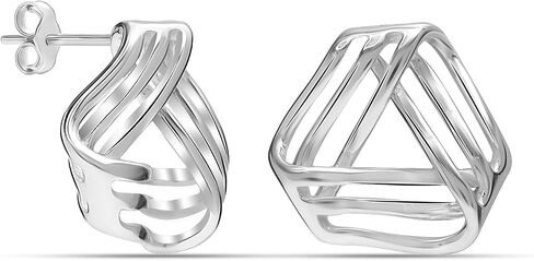 LeCalla 925 Sterling Silver Love Knot Stud Earrings for Women | Classic, Textured, Textured Celtic Knot Designs Studs Earring Jewelry Gift for Birthday, Anniversary & Special Occasions in Saudi Arabia