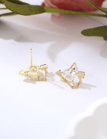 14k Gold Plated Cubic Zirconia Stud Earrings for Women Jewelry in Kuwait