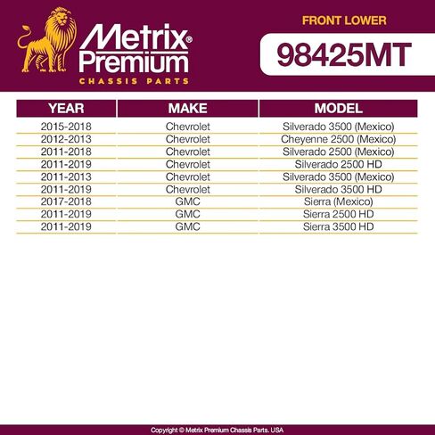 Metrix Premium Chassis Parts-2 PC Front Lower Ball Coint Kit Fits 2001-2005 Acura EL ، 2001-2005 Honda Civic ، استبدال K90332 ، صنع في أوروبا in Kuwait